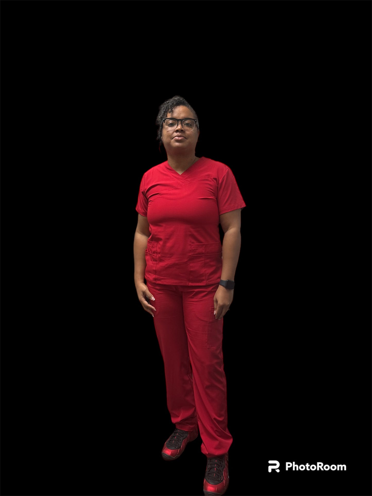 Red scrubs